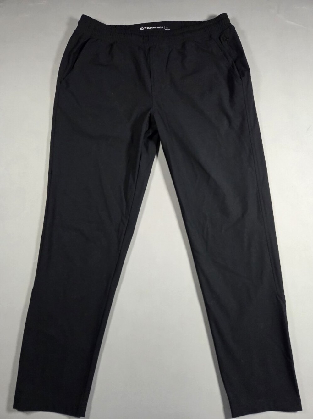 Western Rise Men's Black Elastic Waist Jogger Pants Size Large